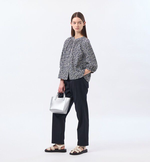 MACKINTOSH PHILOSOPHY「バイカラーフラワープリントブラウス」|シャツ・ブラウス|