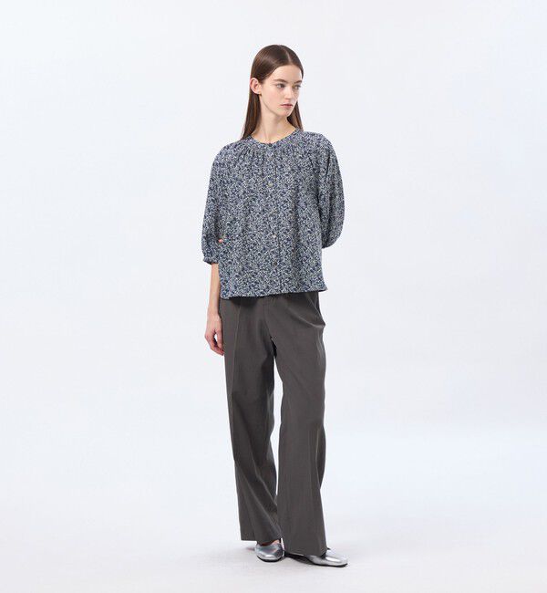 MACKINTOSH PHILOSOPHY「バイカラーフラワープリントブラウス」|シャツ・ブラウス|