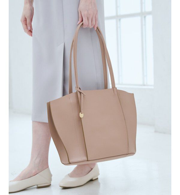 ikka「PUハギ横長トートバッグ」|その他|ピンクベージュ