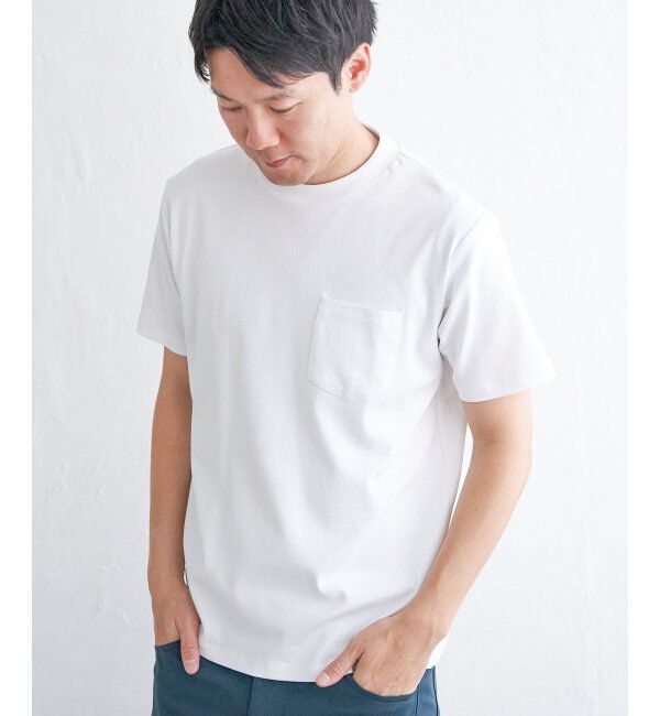 IKKA LOUNGE「ポンチクルーネックジャケットTシャツ」|Tシャツ・カットソー|