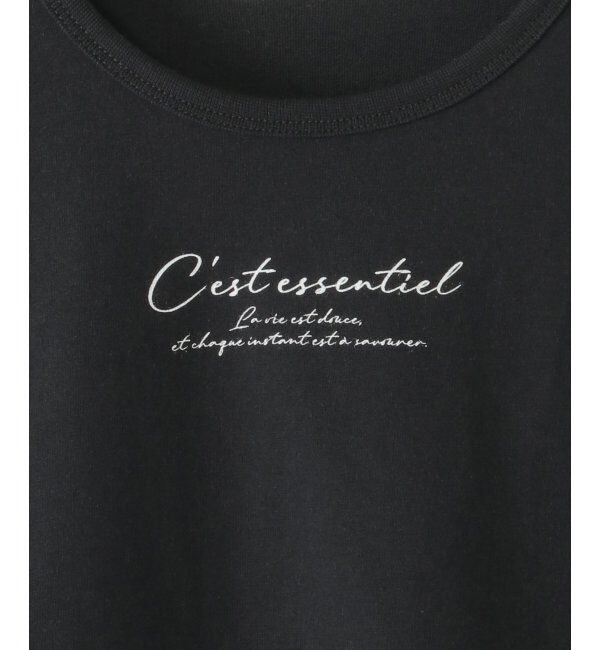 ikka kids「レース袖オフショルロゴTシャツ（120~160cm）」|Tシャツ・カットソー|