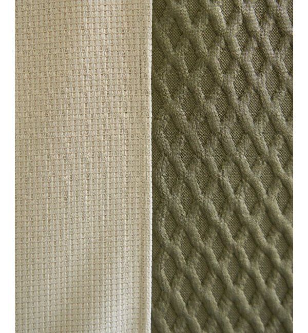 ikka「フクレジャカードワッフル切り替えTシャツ」|Tシャツ・カットソー|