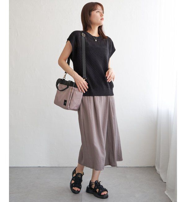 ikka「透かし編みニットプルオーバー」|プルオーバー|