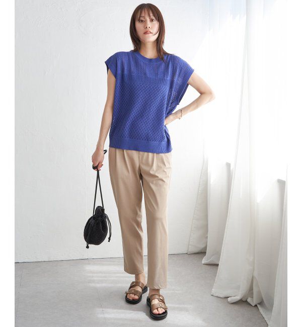 ikka「透かし編みニットプルオーバー」|プルオーバー|