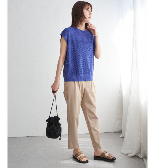 ikka「透かし編みニットプルオーバー」|プルオーバー|