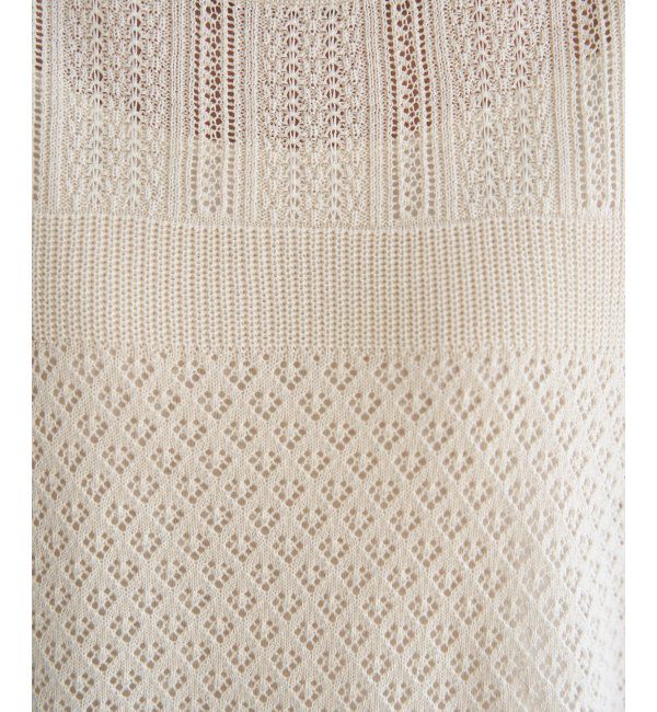 ikka「透かし編みニットプルオーバー」|プルオーバー|