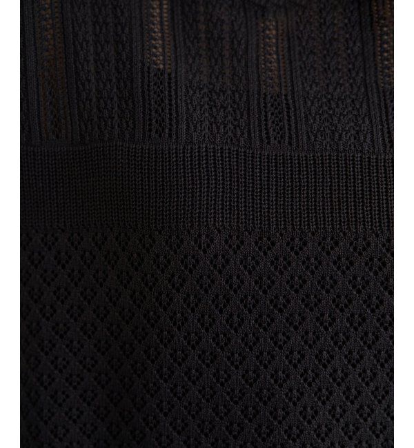 ikka「透かし編みニットプルオーバー」|プルオーバー|