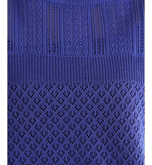 ikka「透かし編みニットプルオーバー」|プルオーバー|