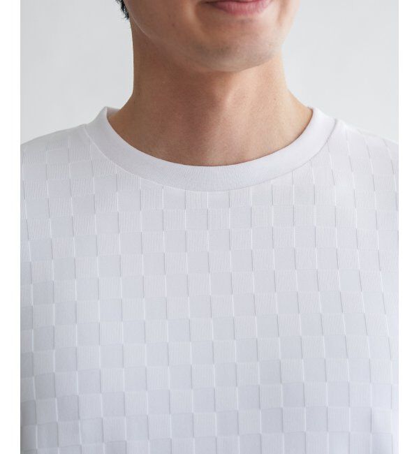 IKKA LOUNGE「リンクスジャカード市松ロンT」|Tシャツ・カットソー|