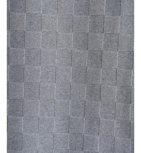 IKKA LOUNGE「リンクスジャカード市松ロンT」|Tシャツ・カットソー|