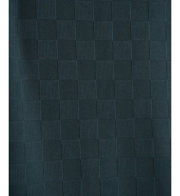 IKKA LOUNGE「リンクスジャカード市松ロンT」|Tシャツ・カットソー|