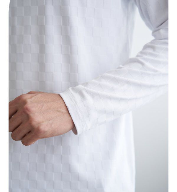 IKKA LOUNGE「リンクスジャカード市松ロンT」|Tシャツ・カットソー|