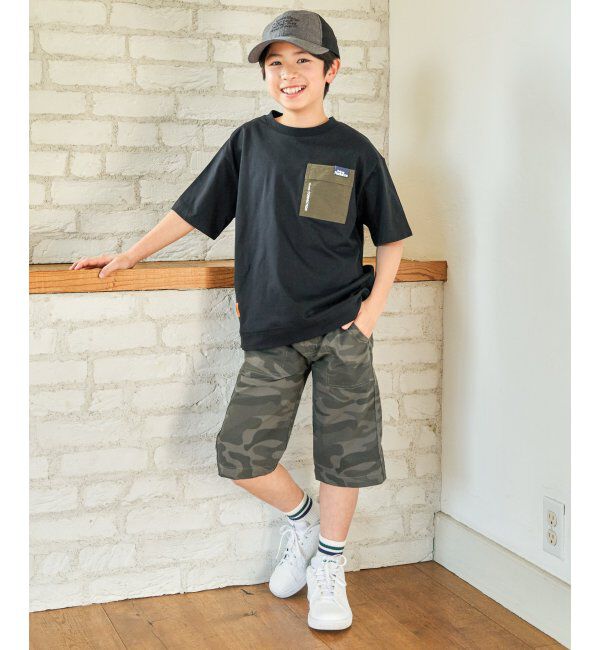 ikka kids「冷感異素材ポケ付きTシャツ（120~160cm）」|Tシャツ・カットソー|