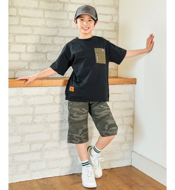 ikka kids「冷感異素材ポケ付きTシャツ（120~160cm）」|Tシャツ・カットソー|