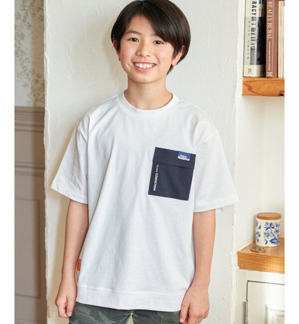 ikka kids「冷感異素材ポケ付きTシャツ（120~160cm）」|Tシャツ・カットソー|