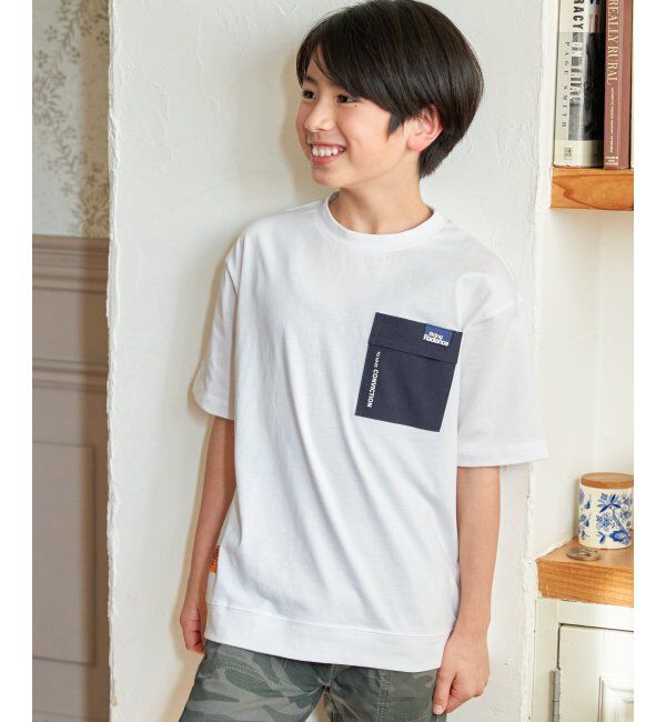 ikka kids「冷感異素材ポケ付きTシャツ（120~160cm）」|Tシャツ・カットソー|