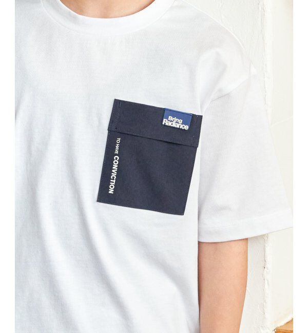 ikka kids「冷感異素材ポケ付きTシャツ（120~160cm）」|Tシャツ・カットソー|