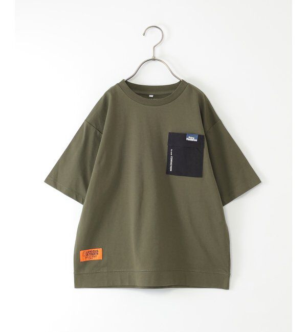 ikka kids「冷感異素材ポケ付きTシャツ（120~160cm）」|Tシャツ・カットソー|オリーブ