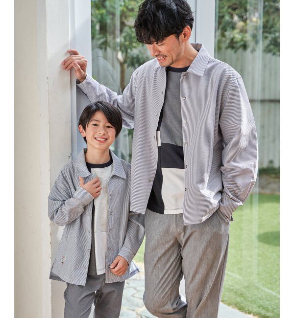 ikka kids「【親子コーデ】冷感ブロックスTシャツ（120~160cm）」|Tシャツ・カットソー|