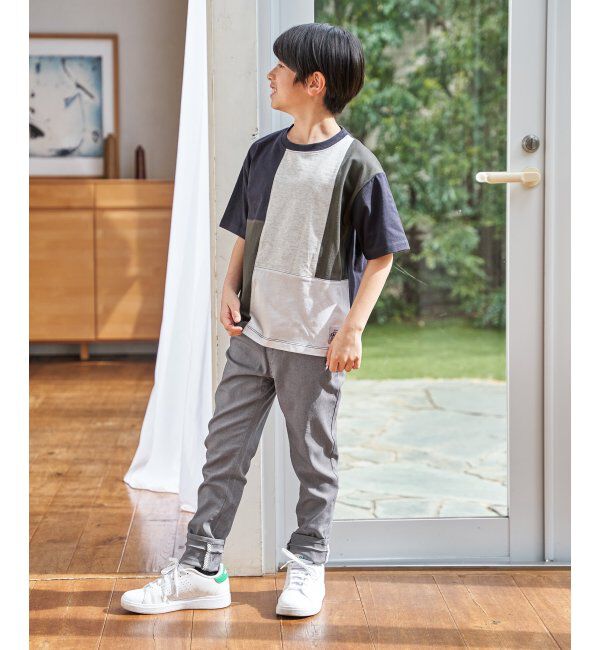 ikka kids「【親子コーデ】冷感ブロックスTシャツ（120~160cm）」|Tシャツ・カットソー|