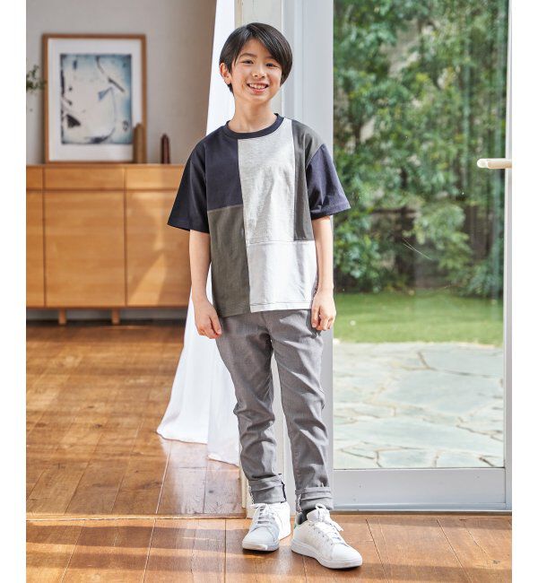 ikka kids「【親子コーデ】冷感ブロックスTシャツ（120~160cm）」|Tシャツ・カットソー|