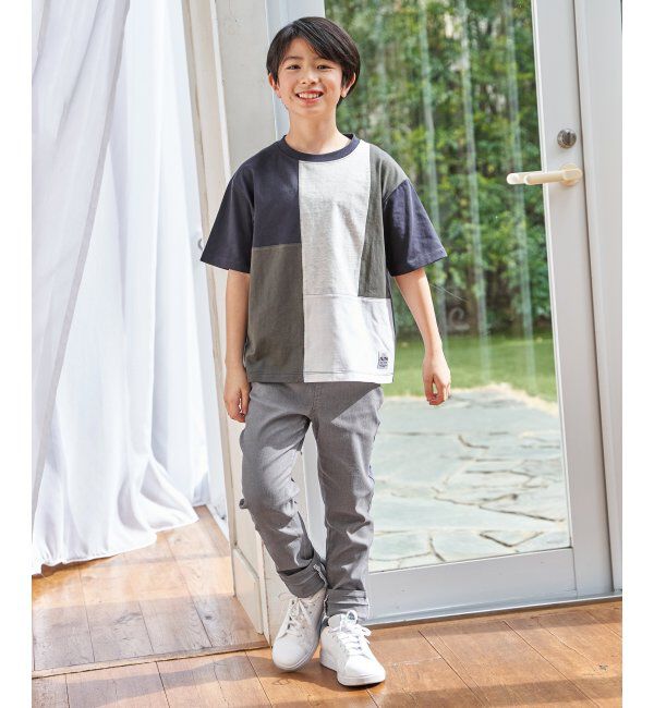 ikka kids「【親子コーデ】冷感ブロックスTシャツ（120~160cm）」|Tシャツ・カットソー|