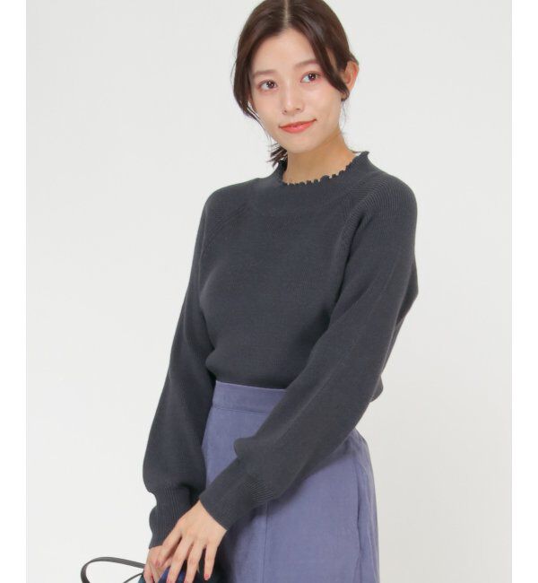 Lbc with Life「メローリブニット」|カーディガン|チャコール