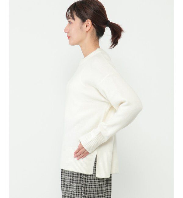 Lbc with Life「【洗える】アンゴラ混クルーニット」|カーディガン|