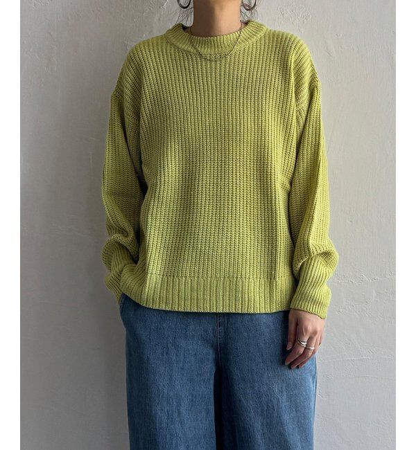 Lbc with Life「畦ビッグシルエットカラーニット」|カーディガン|