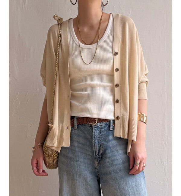 Lbc with Life「接触冷感ドルマンカーディガン」|カーディガン|ベージュ