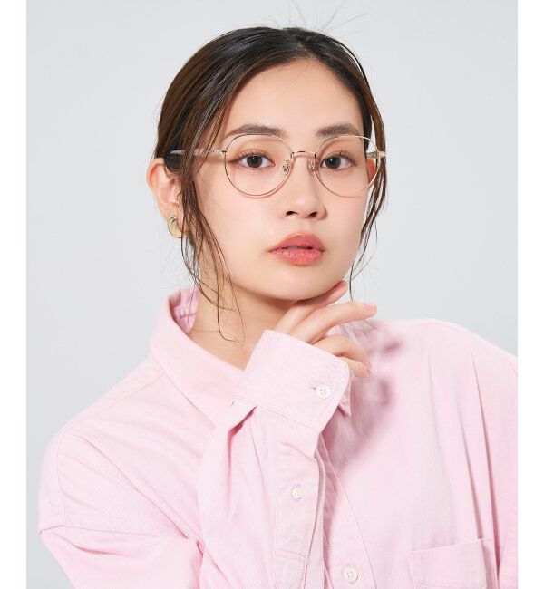  「ボストン型メガネ｜レディース 女性用 可愛い リボン パステル｜Zoff｜SWEET レンズ交換券付」|メガネ|ピンク