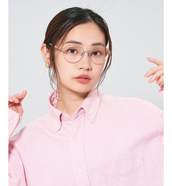  「ボストン型メガネ｜レディース 女性用 可愛い リボン パステル｜Zoff｜SWEET レンズ交換券付」|メガネ|ベージュ