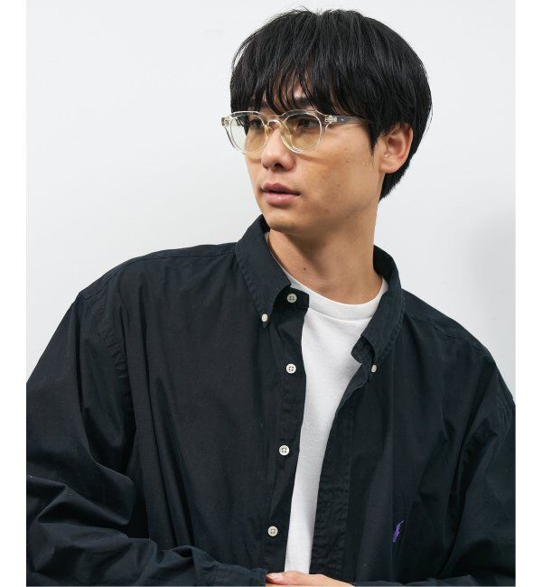  「【WEB限定】ボストン型 サングラス | クラウンパント カラーレンズ 軽量 トレンド 紫外線対策 UVカット」|サングラス|薄イエロー