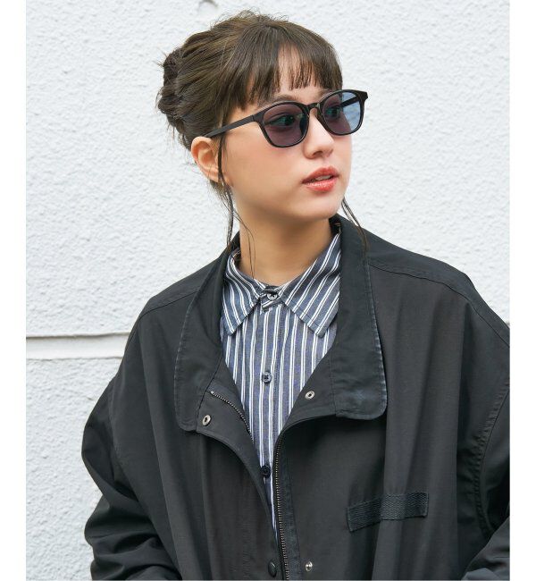  「【WEB限定】ウェリントン型 調光サングラス | カラーレンズ 軽量 紫外線対策 UVカット レンズの色が変わる」|サングラス|