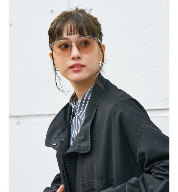  「【WEB限定】ウェリントン型 調光サングラス | カラーレンズ 軽量 紫外線対策 UVカット レンズの色が変わる」|サングラス|