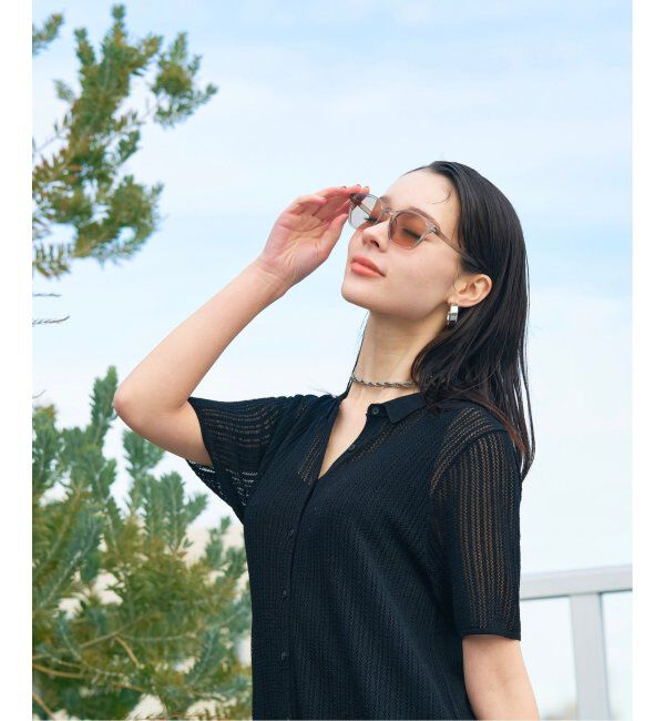  「【WEB限定】ウェリントン型 調光サングラス | カラーレンズ 軽量 紫外線対策 UVカット レンズの色が変わる」|サングラス|