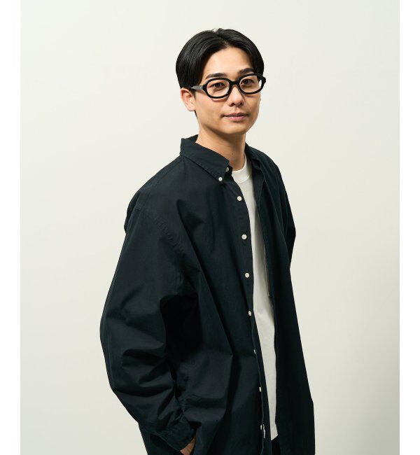  「ウェリントン型 メガネ | 横長 黒縁フレーム 太縁 伊達メガネ ユニセックス CLASSIC  レンズ交換券付」|メガネ|