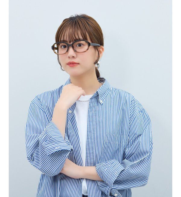  「ウェリントン型 メガネ | 横長 黒縁フレーム 太縁 伊達メガネ ユニセックス CLASSIC  レンズ交換券付」|メガネ|