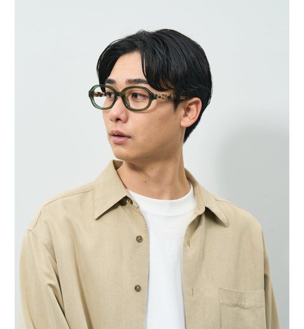  「ウェリントン型 メガネ | 横長 黒縁フレーム 太縁 伊達メガネ ユニセックス CLASSIC  レンズ交換券付」|メガネ|