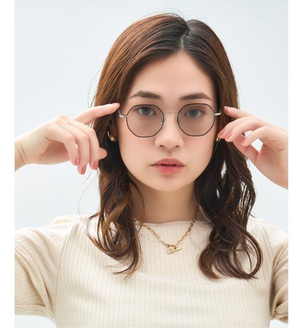  「Zoff｜Kirimaru ウェリントン型 サングラス   多角形フレーム ユニセックス UVカット 紫外線対策 小顔効果」|サングラス|ブラック系その他