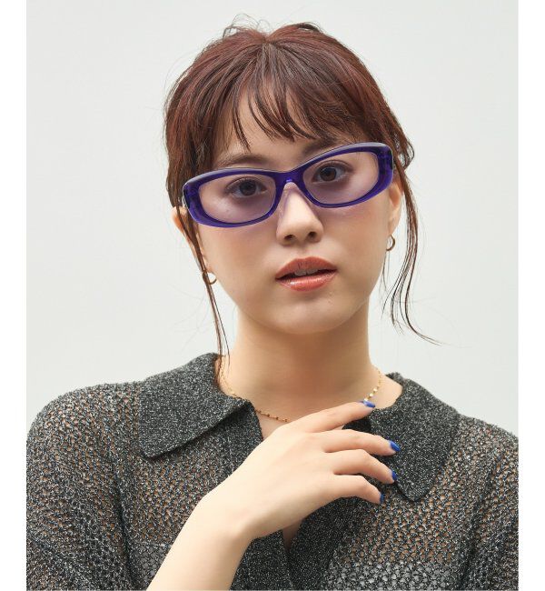  「Zoff｜GDC スクエア型 サングラス｜紫外線対策 UVカット｜スタイリッシュ｜ユニセックス」|サングラス|濃パープル