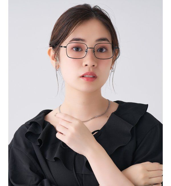  「Zoff｜TRAD メガネ | 四角 メタルフレーム 伊達メガネ 度付き 読書 ビジネス   レンズ交換券付」|メガネ|