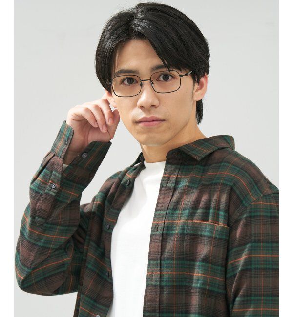  「Zoff｜TRAD メガネ | 四角 メタルフレーム 伊達メガネ 度付き 読書 ビジネス   レンズ交換券付」|メガネ|