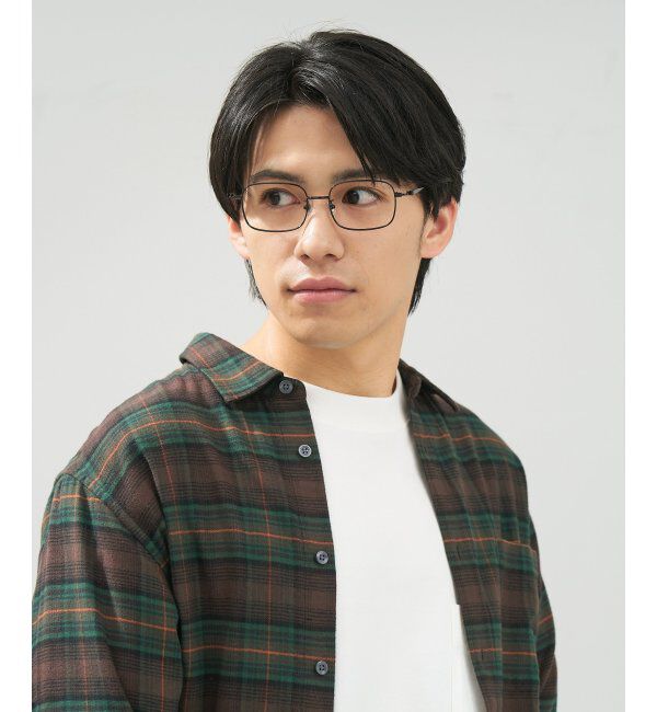  「Zoff｜TRAD メガネ | 四角 メタルフレーム 伊達メガネ 度付き 読書 ビジネス   レンズ交換券付」|メガネ|