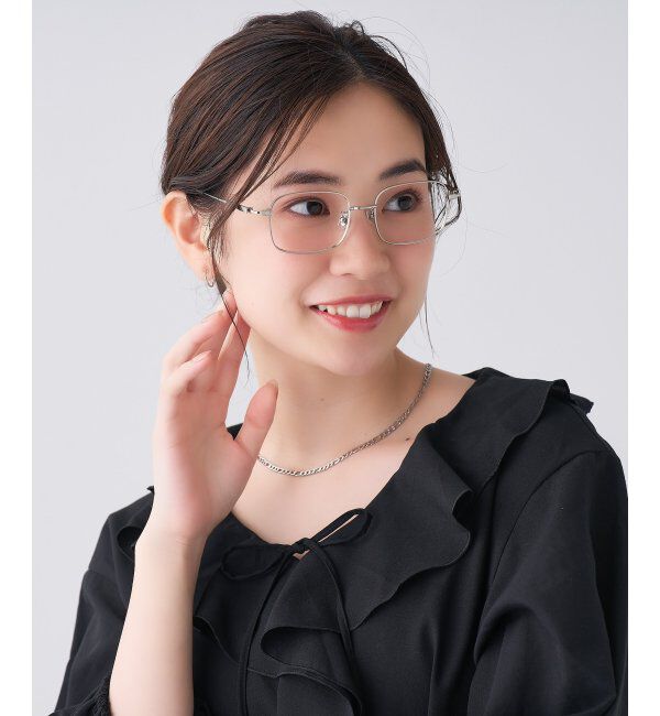  「Zoff｜TRAD メガネ | 四角 メタルフレーム 伊達メガネ 度付き 読書 ビジネス   レンズ交換券付」|メガネ|