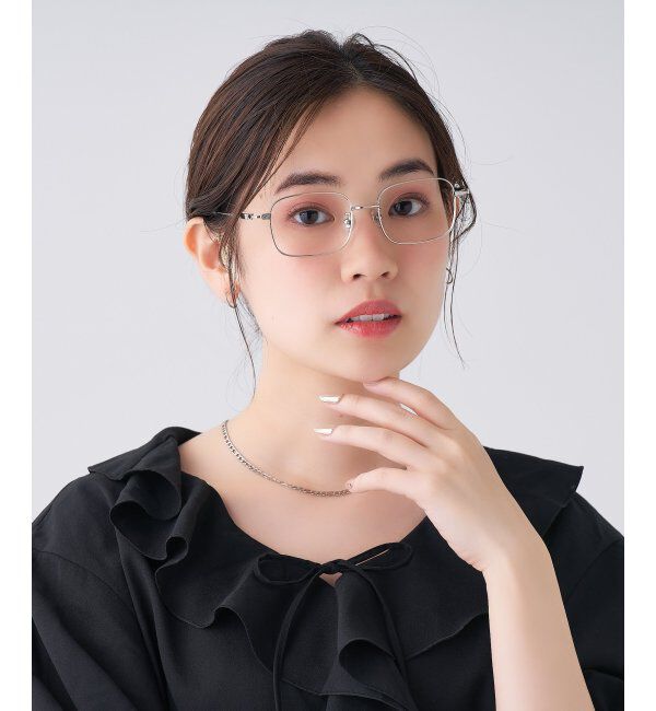  「Zoff｜TRAD メガネ | 四角 メタルフレーム 伊達メガネ 度付き 読書 ビジネス   レンズ交換券付」|メガネ|