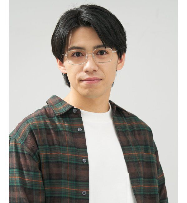  「Zoff｜TRAD メガネ | 四角 メタルフレーム 伊達メガネ 度付き 読書 ビジネス   レンズ交換券付」|メガネ|