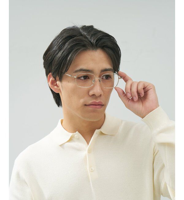  「Zoff｜TRAD メガネ | 四角 メタルフレーム 伊達メガネ 度付き 読書 ビジネス   レンズ交換券付」|メガネ|