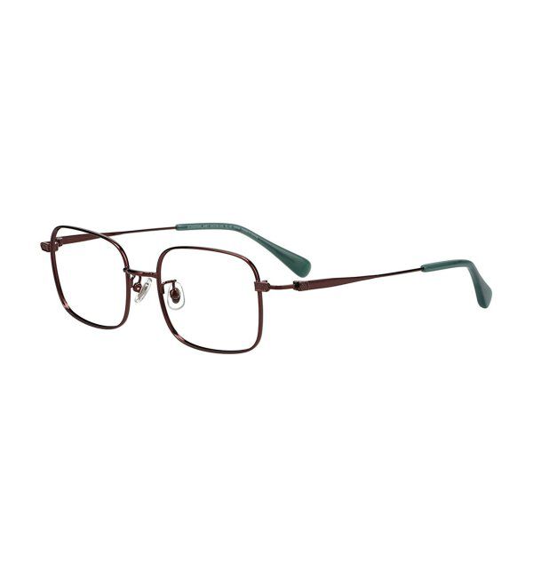  「Zoff｜TRAD メガネ | 四角 メタルフレーム 伊達メガネ 度付き 読書 ビジネス   レンズ交換券付」|メガネ|