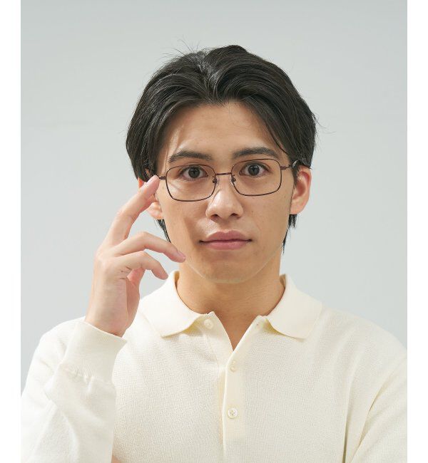  「Zoff｜TRAD メガネ | 四角 メタルフレーム 伊達メガネ 度付き 読書 ビジネス   レンズ交換券付」|メガネ|